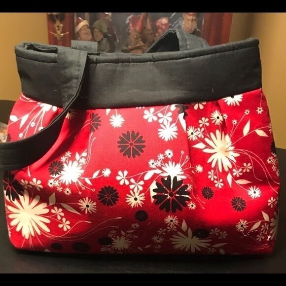 💋Handmade Poppy Purse Tote Handbag - Picture 3 of 4